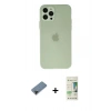 MARSİLYAN™- iPhone 12 Pro Max Kılıf Atlas Minimal Prime - Siyah 20D Premium Cam Ekran Koruyucu + Shine Kamera Lens Koruma Cam - SH