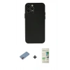 MARSİLYAN™- iPhone 12 Pro Max Kılıf Atlas Minimal Prime - Siyah 20D Premium Cam Ekran Koruyucu + Shine Kamera Lens Koruma Cam - PE