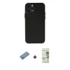 MARSİLYAN™- iPhone 12 Pro Max Kılıf Atlas Minimal Prime - Siyah 20D Premium Cam Ekran Koruyucu + Shine Kamera Lens Koruma Cam - GS