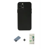 MARSİLYAN™- iPhone 12 Pro Max Kılıf Atlas Minimal Prime - Siyah 20D Premium Cam Ekran Koruyucu + Shine Kamera Lens Koruma Cam - SH
