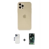 MARSİLYAN™- iPhone 12 Pro Max Kılıf Atlas Minimal Prime - Siyah 360 Mat Full Body Arka Koruyucu + Shine Kamera Lens - LT