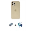 MARSİLYAN™- iPhone 12 Pro Max Kılıf Atlas Minimal Prime - Siyah 3D Antistatik Seramik Nano Ekran Koruyucu + Metal Kamera Lens Koruma Cam - KI