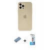 MARSİLYAN™- iPhone 12 Pro Max Kılıf Atlas Minimal Prime - Siyah 5D Eko Cam Ekran Koruyucu + Shine Kamera Lens Koruma Cam - GS
