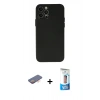 MARSİLYAN™- iPhone 12 Pro Max Kılıf Atlas Minimal Prime - Siyah 5D Eko Cam Ekran Koruyucu + Renkli Kamera Lens Koruma Cam - TU