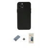 MARSİLYAN™- iPhone 12 Pro Max Kılıf Atlas Minimal Prime - Siyah 6D Mat Seramik Hayalet Nano Ekran Koruyucu + Gümüş Metal Kamera Lens Koruma Cam