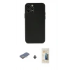 MARSİLYAN™- iPhone 12 Pro Max Kılıf Atlas Minimal Prime - Siyah 6D Mat Seramik Hayalet Nano Ekran Koruyucu + Renkli Kamera Lens Koruma Cam - SI