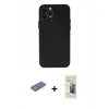 MARSİLYAN™- iPhone 12 Pro Max Kılıf Atlas Minimal Prime - Siyah 6D Mat Seramik Hayalet Nano Ekran Koruyucu + Renkli Kamera Lens Koruma Cam - YL