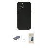 MARSİLYAN™- iPhone 12 Pro Max Kılıf Atlas Minimal Prime - Siyah 6D Mat Seramik Hayalet Nano Ekran Koruyucu + Renkli Kamera Lens Koruma Cam - TU