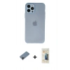 MARSİLYAN™- iPhone 12 Pro Max Kılıf Atlas Minimal Prime - Siyah 6D Mat Seramik Hayalet Nano Ekran Koruyucu + Shine Kamera Lens Koruma Cam - SH