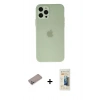 MARSİLYAN™- iPhone 12 Pro Max Kılıf Atlas Minimal Prime - Siyah 6D Mat Seramik Hayalet Nano Ekran Koruyucu + Shine Kamera Lens Koruma Cam - SABE