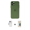 MARSİLYAN™- iPhone 12 Pro Max Kılıf Atlas Minimal Prime - Siyah 6D Mat Seramik Hayalet Nano Ekran Koruyucu + Shine Kamera Lens - LT