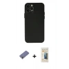 MARSİLYAN™- iPhone 12 Pro Max Kılıf Atlas Minimal Prime - Siyah 6D Mat Seramik Hayalet Nano Ekran Koruyucu + Metal Kamera Lens Koruma Cam - GD
