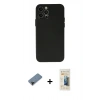 MARSİLYAN™- iPhone 12 Pro Max Kılıf Atlas Minimal Prime - Siyah 6D Mat Seramik Hayalet Nano Ekran Koruyucu + Shine Kamera Lens Koruma Cam - SH