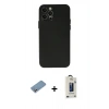 MARSİLYAN™- iPhone 12 Pro Max Kılıf Atlas Minimal Prime - Siyah Bilvis Hayalet Cam Ekran Koruyucu + Shine Kamera Lens Koruma Cam - GS