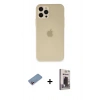 MARSİLYAN™- iPhone 12 Pro Max Kılıf Atlas Minimal Prime - Siyah Bilvis Hayalet Cam Ekran Koruyucu + Shine Kamera Lens Koruma Cam - PE