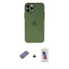 MARSİLYAN™- iPhone 12 Pro Max Kılıf Atlas Minimal Prime - Siyah Joko 5D Cam + Metal Kamera Lens Koruma Cam - GD
