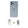 MARSİLYAN™- iPhone 12 Pro Max Kılıf Atlas Minimal Prime - Siyah Joko 5D Cam + Shine Kamera Lens - GD