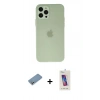 MARSİLYAN™- iPhone 12 Pro Max Kılıf Atlas Minimal Prime - Siyah Joko 5D Cam + Shine Kamera Lens Koruma Cam - GS