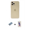 MARSİLYAN™- iPhone 12 Pro Max Kılıf Atlas Minimal Prime - Siyah Joko 5D Cam + Shine Kamera Lens Koruma Cam - GS