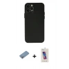 MARSİLYAN™- iPhone 12 Pro Max Kılıf Atlas Minimal Prime - Siyah Joko 5D Cam + Shine Kamera Lens Koruma Cam - GS