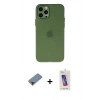 MARSİLYAN™- iPhone 12 Pro Max Kılıf Atlas Minimal Prime - Siyah Joko 5D Cam + Metal Kamera Lens Koruma Cam - KI