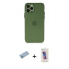 MARSİLYAN™- iPhone 12 Pro Max Kılıf Atlas Minimal Prime - Siyah Joko 5D Cam + Shine Kamera Lens Koruma Cam - MI