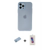 MARSİLYAN™- iPhone 12 Pro Max Kılıf Atlas Minimal Prime - Siyah Joko 5D Cam + Shine Kamera Lens Koruma Cam - MI