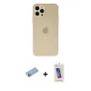 MARSİLYAN™- iPhone 12 Pro Max Kılıf Atlas Minimal Prime - Siyah Joko 5D Cam + Shine Kamera Lens Koruma Cam - MI