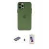 MARSİLYAN™- iPhone 12 Pro Max Kılıf Atlas Minimal Prime - Siyah Joko 5D Cam + Renkli Kamera Lens Koruma Cam - TU