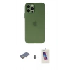MARSİLYAN™- iPhone 12 Pro Max Kılıf Atlas Minimal Prime - Siyah Joko 5D Cam + Renkli Kamera Lens Koruma Cam - SI
