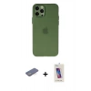 MARSİLYAN™- iPhone 12 Pro Max Kılıf Atlas Minimal Prime - Siyah Joko 5D Cam + Renkli Kamera Lens Koruma Cam - MI