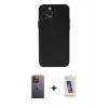 MARSİLYAN™- iPhone 12 Pro Max Kılıf Atlas Minimal Prime - Siyah Joko 5D Cam + Neon Fosforlu Kamera Lens - SI