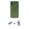 MARSİLYAN™- iPhone 12 Pro Max Kılıf Atlas Minimal Prime - Siyah Joko 5D Cam + Shine Kamera Lens Koruma Cam - PE