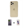 MARSİLYAN™- iPhone 12 Pro Max Kılıf Atlas Minimal Prime - Siyah Joko 5D Cam + Neon Fosforlu Kamera Lens - YL