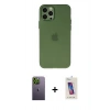 MARSİLYAN™- iPhone 12 Pro Max Kılıf Atlas Minimal Prime - Siyah Joko 5D Cam + Neon Fosforlu Kamera Lens - YL