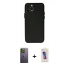 MARSİLYAN™- iPhone 12 Pro Max Kılıf Atlas Minimal Prime - Siyah Joko 5D Cam + Neon Fosforlu Kamera Lens - YL