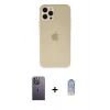 MARSİLYAN™- iPhone 12 Pro Max Kılıf Atlas Minimal Prime - Siyah Joko Magic 5D Cam + Neon Fosforlu Kamera Lens - BZ