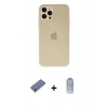 MARSİLYAN™- iPhone 12 Pro Max Kılıf Atlas Minimal Prime - Siyah Joko Magic 5D Cam + Metal Kamera Lens Koruma Cam - GD
