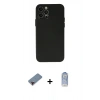 MARSİLYAN™- iPhone 12 Pro Max Kılıf Atlas Minimal Prime - Siyah Joko Magic 5D Cam + Metal Kamera Lens Koruma Cam - KI