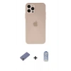 MARSİLYAN™- iPhone 12 Pro Max Kılıf Atlas Minimal Prime - Siyah Joko Magic 5D Cam + Metal Kamera Lens Koruma Cam - GD