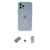 MARSİLYAN™- iPhone 12 Pro Max Kılıf Atlas Minimal Prime - Siyah Joko Magic 5D Cam + Metal Kamera Lens Koruma Cam - GD