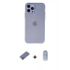 MARSİLYAN™- iPhone 12 Pro Max Kılıf Atlas Minimal Prime - Siyah Joko Magic 5D Cam + Metal Kamera Lens Koruma Cam - GD