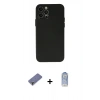 MARSİLYAN™- iPhone 12 Pro Max Kılıf Atlas Minimal Prime - Siyah Joko Magic 5D Cam + Metal Kamera Lens Koruma Cam - GD