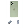 MARSİLYAN™- iPhone 12 Pro Max Kılıf Atlas Minimal Prime - Siyah Joko Magic 5D Cam + Metal Kamera Lens Koruma Cam - KI