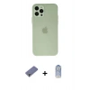 MARSİLYAN™- iPhone 12 Pro Max Kılıf Atlas Minimal Prime - Siyah Joko Magic 5D Cam + Metal Kamera Lens Koruma Cam - GD
