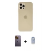 MARSİLYAN™- iPhone 12 Pro Max Kılıf Atlas Minimal Prime - Siyah Joko Magic 5D Cam + Neon Fosforlu Kamera Lens - SI