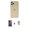 MARSİLYAN™- iPhone 12 Pro Max Kılıf Atlas Minimal Prime - Siyah Joko Magic 5D Cam + Neon Fosforlu Kamera Lens - TU