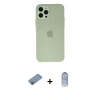 MARSİLYAN™- iPhone 12 Pro Max Kılıf Atlas Minimal Prime - Siyah Joko Magic 5D Cam + Shine Kamera Lens Koruma Cam - PE