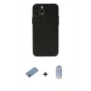 MARSİLYAN™- iPhone 12 Pro Max Kılıf Atlas Minimal Prime - Siyah Joko Magic 5D Cam + Shine Kamera Lens Koruma Cam - PE