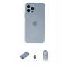 MARSİLYAN™- iPhone 12 Pro Max Kılıf Atlas Minimal Prime - Siyah Joko Magic 5D Cam + Shine Kamera Lens Koruma Cam - PE